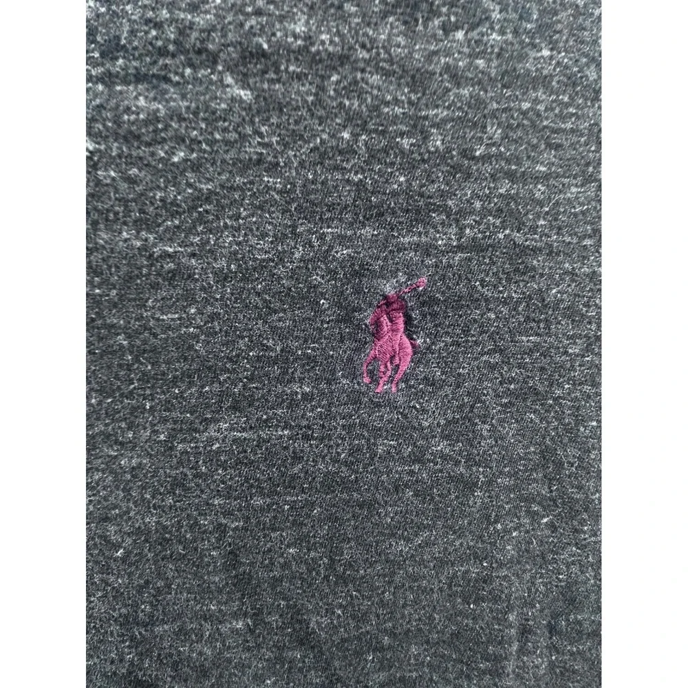 Polo Ralph Lauren Mens Custom Slim Fit Long Sleeve‎ T-Shirt Charcoal Grey XL